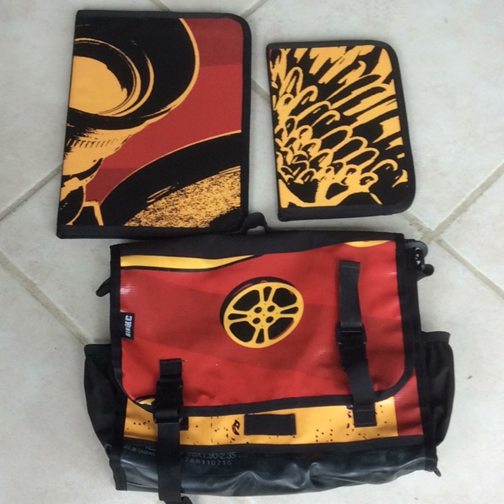 Unique Messenger Bag and 2 Portfolios
